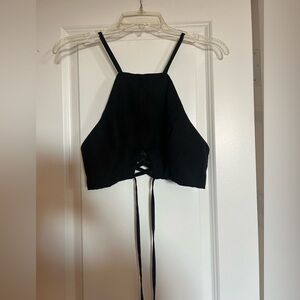 Black crop top, worn once!